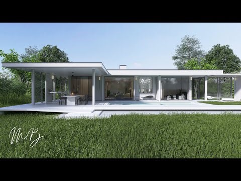 Minimalist Concrete House: Modern Small House Surrounded by Nature