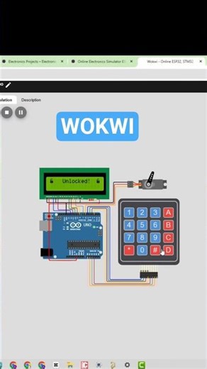 Arduino Door Lock #arduino #wokwi ##shorts