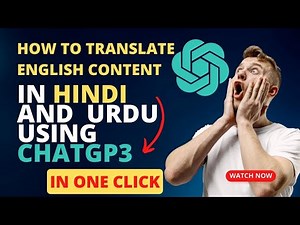 How to Translate English Language in Urdu/Hindi using ChatGPT