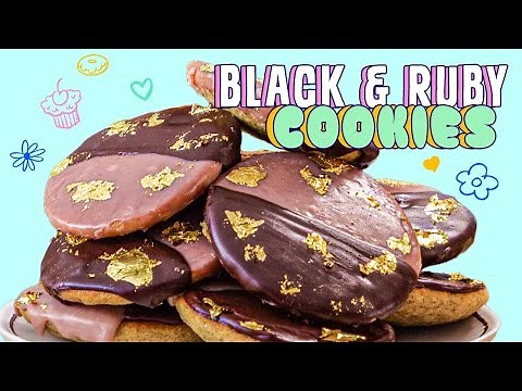NY Black and White Cookie | A 2 Chocolate Black and Ruby Milk Chocolate Cookie | Pastries with Paola