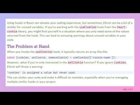 How to Ignore Unused Values from React Hook Returned Array