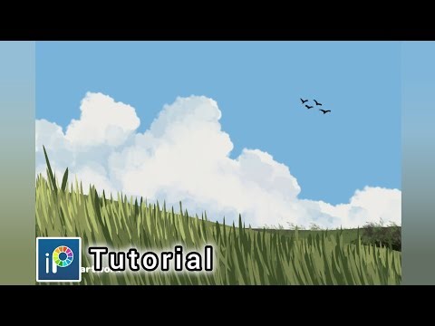 Simple landscape painting tutorial / ibisPaintx / Digital Art