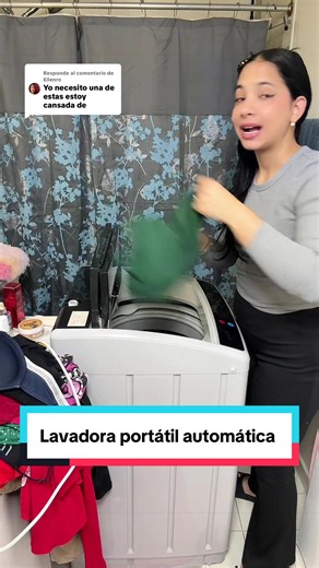 Respuesta a @Eilenro ROVSUN 17.8/25LBS Portable Washing Machine – Full-Automatic Electric Laundry Machine with Stainless Steel Drum, 110V Compact Washer, Washer and Dryer Combo with Drain Pump, 400W. ¿Vives en apartamento, dorm o RV y no tienes espacio para una lavadora grande? 🙌 Esta lavadora portátil totalmente automática hace TODO por ti: lava, enjuaga y centrifuga sin esfuerzo. ✨ Tambor de acero inoxidable ✨ 110V – perfecta para uso en casa ✨ Compacta pero con gran capacidad (17.8 / 25 lbs)