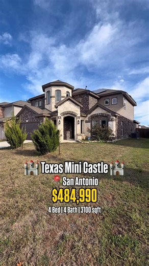 🏰 OWN YOUR OWN MINI CASTLE! RARE OPPORTUNITY to make one of these INCREDIBLE homes YOURS! 🏰 Priced at $484,990🔥 💬 Comment “REAL” for more info or to schedule a showing! ✨ Home Features: • 🛏️ 4 Bedrooms • 🚽 3 Bathrooms • 📏 3,100 Sqft • 🚗 2 Car Garage 🔍 Want to see homes before they hit the big sites? Go to 👉 www.alamocityrealty.com ⚡ Ready to Move Fast? We’ve got move-in ready options waiting for you! 💨 ✈️ Moving to San Antonio? Let’s make your home journey easy! DM me to get started. 