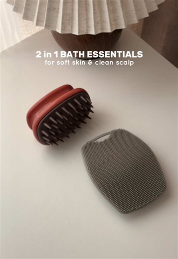 2-in-1 Silicone Bath Essentials: Body Brush & Scalp Massager