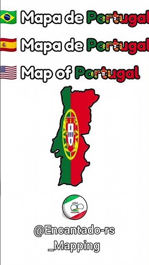 Mapa de Portugal #mapas #geografia #mapping #portugal