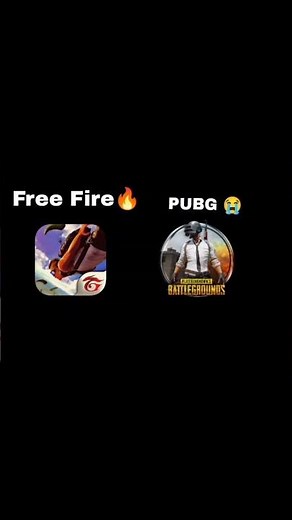 Free Fire 🔥VS PUBG 😭 #shorts#freefire