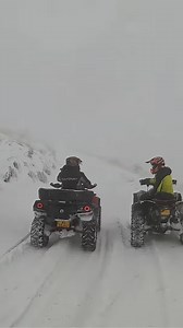 DDeep Snow Struggle Conquering Icy Trails