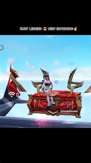 OMG 😳 FREE FIRE ME NEW RUBY LEGEND SKYDIVING 🤞 #freefire