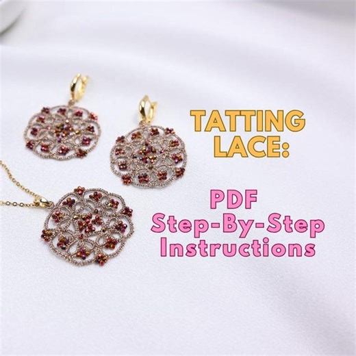 Lace Necklace Tatting Pattern PDF, Beginner Friendly Tutorial, DIY Tatting Lace Instructions, Digital Download - Etsy UK