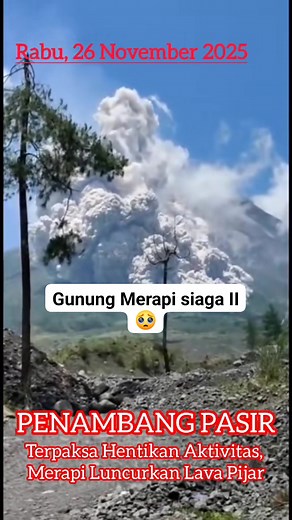 Setelah gunung semeru, hari inii gunung Merapi Yogyakarta mengeluarkan asap tebal. #gunungmerapi #infoyogyakarta #gunungmeletus #beritaterkini #beritaviral #viral | Ratna Ayw