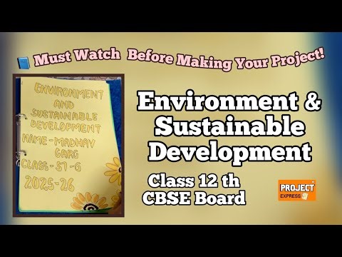 Class 12 Economics Project File on Environment and Sustainable Development #projectexpress #cbse