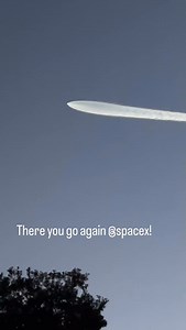 What a sight while walking the dog this evening! The Space X Falcon 9 launching into the air over Southern California never gets old. | Frank Buckley