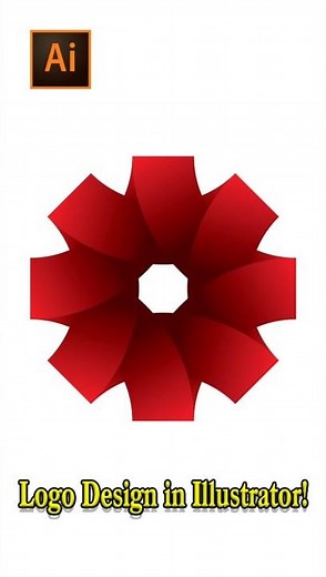 Create a Nice Logo Design in Adobe Illustrator – Quick & Easy! 🎨✨ #Shorts