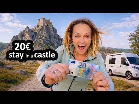 DITCHING VAN LIFE for THIS - CHEAPEST CASTLE STAY in EUROPE (SARDINIA) 🇮🇹 
