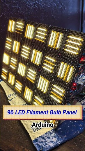 Built a Giant LED Filament Wall with Arduino ✨