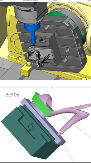 NCG CAM Mill 4 Axis Simulation #ncgcam #ncgmill5axis #mastercam #nxcam #powermill #cadcamcnc #cnc
