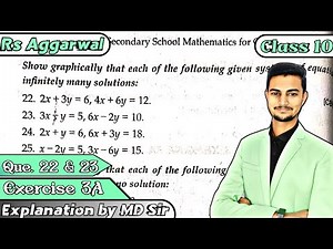 Ex 3A Q22 & Q23 Rs Aggarwal Class 10 |Linear Equation in 2 Variable| Chapter 3 | CBSE 2023 | MD Sir