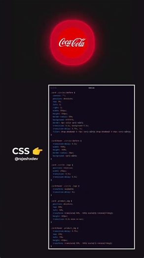 “Click the Bottle & Watch Magic 🍾✨ | Coca-Cola Animation in HTML CSS JS”#CSS #facts #shorts #coding