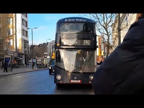 Full Ride Visual - TFL Bus Route 390: Archway - Victoria | LT756 - Metroline!!