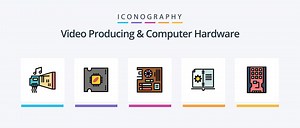 Download Video Producing And Computer Hardware Line Filled 5 Icon Pack Including computer. power. computer. computer. install. Creative Icons Design for free