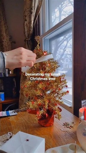 Decorating my small Christmas tree 🎄 ✨ #christmas #christmasdecor