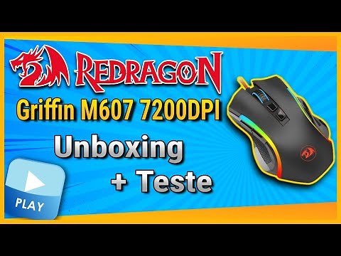 Unboxing + teste mouse Redragon Griffin M607 7200dpi (mouse tester)