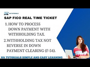 Withholding Tax (TDS) on Down Payment with Real time Issue in SAP FICO