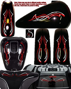 Trike Pinstripe Decal Set: Motorcycle, ATV, Golf Cart Graphics - Etsy