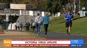 #BREAKING: From June 1 cafes, restaurants and the dining portion of pubs will reopen to 20 patrons. #9News | 9 News