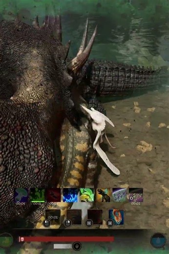 Pachys close call with Deinosuchus #pathoftitans #theisle #prehistoric