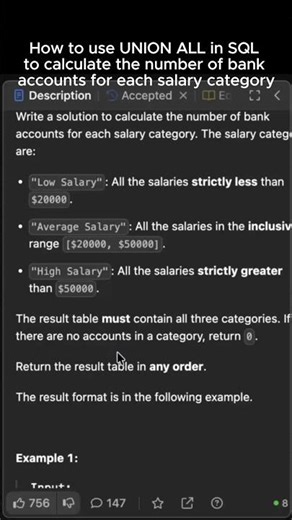 The SQL UNION ALL Trick You NEED to Know! (Leetcode 1907) 🚀 #shorts