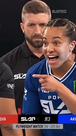 Women's Power Slap - She ate that slap and crushed her back. #slapbattles #ufc