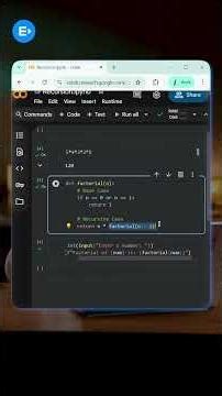 Recursion Explained in 60 Seconds | Python Factorial Example 🔁 #shorts