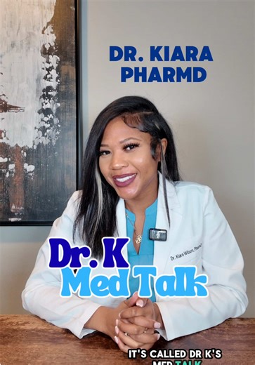 ✨ Introducing: Dr. K’s Med Talk ✨ Your friendly pharmacist is clocking in 🩺💊 This series is all about breaking down medications, health topics, and wellness questions in a way that actually makes sense. no confusing jargon, no judgment. We’ll talk: ✔️ Medications & side effects ✔️ OTC products & vitamins ✔️ Disease states explained simply ✔️ Health tips you can actually use Because everyone deserves to understand their health 🤍 👉🏽Send this to your family group chat, your bestie, or anyone w