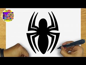 HOW TO DRAW THE SPIDERMAN LOGO | DRAWING SPIDER-MAN LOGO