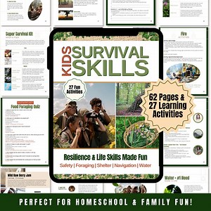 Kids Wilderness Survival Guide: Bushcraft Workbook, Homeschool Nature Study, Naturalism Education (PDF) - Etsy