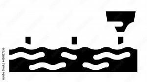 sea electric tidal power plant glyph icon animation