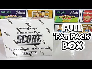 NEW PANINI SCORE Premier League 2021/22 Full FAT PACK Box Opening | 30 Card Packs | Laser Parallels