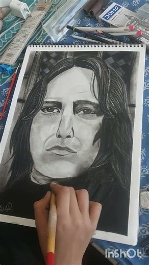 drawing of professor severus snape #shorts #pencilsketch #viral #harrypotter