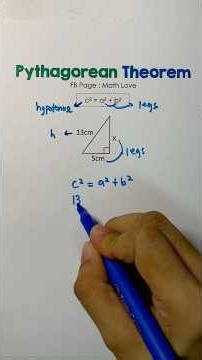 Solving Right Triangle using Pythagorean Theorem #trigonometry #mathstricks