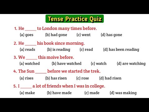 Tense practice test | Tense practice questions ssc | Tense in english grammar | Tense mcq test