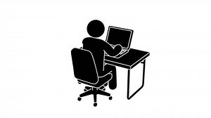 Stickman Programmer Sitting Desk Writing Code Stock Footage Video (100% Royalty-free) 3858158713 | Shutterstock