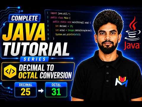 Decimal To Octal Conversion In Java Explained Step-by-Step | Master In Looping in Java