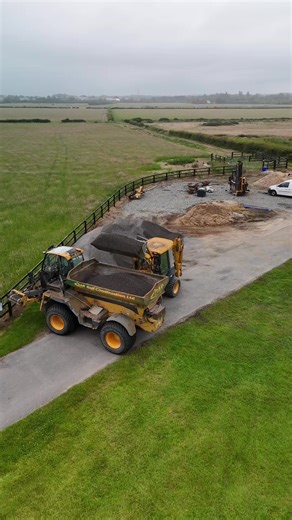 The drainage process in action with DARGolf #builds #golf #courses #machinery #grounds #projects #irish #landscape #dargolf | DAR Golf Construction