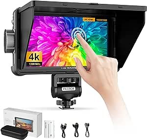 VILTROX DC 550 Pro 5.5" Camera Monitors for DSLR Touchscreen Field Monitor 4K HDMI Video External Monitor mit Hood for Sony Canon Nikon 1200nit 3D LUT Focus Peaking Histogram False Colours