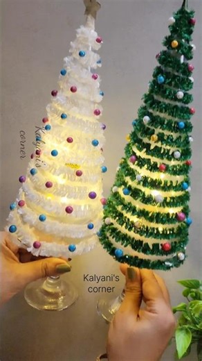 DIY Christmas Tree Lamp #diy #shorts #craft #christmas #christmasdecorations #lamp