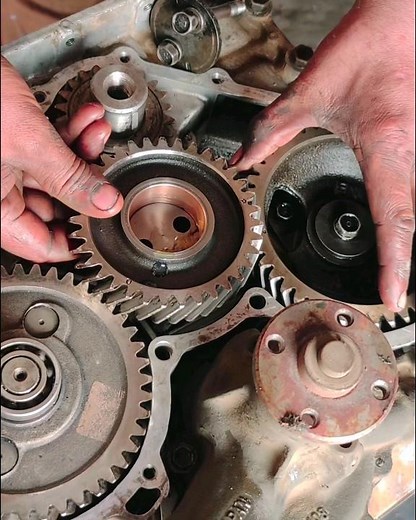 Diesel engine timing mark setting #