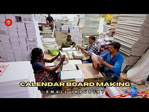 🔥📆 Daily Calendar Board Making in Small Industry | Step-by-Step Process! #hardworking #asmr #skills