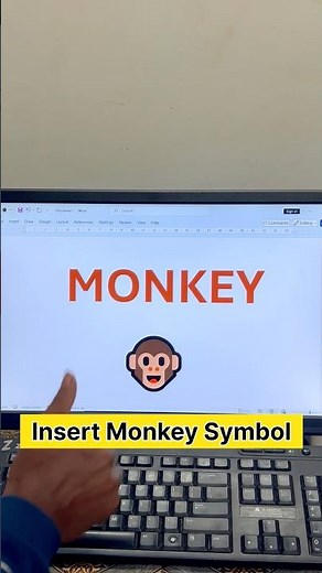 Insert Monkey Symbol in MS Word Using Shortcut Key | MS Word Tips & Tricks #shorts #shortsfeed